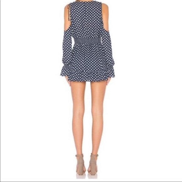 Tularosa Blue/White Polka Dot Mini Dress - Picture 2 of 6
